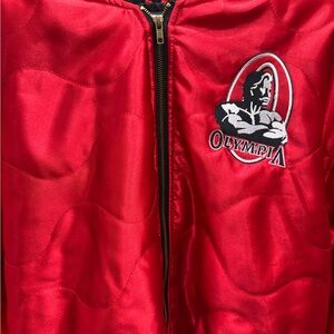 Joe Weider Official OLYMPIA bomber jacket red xl